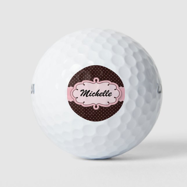 Pelotas De Golf Puntos de Polka (Anverso)