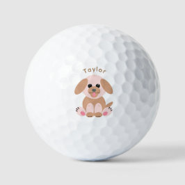 Pelotas De Golf Puppy Dog Cute Personalizado Pastel Neutral Person
