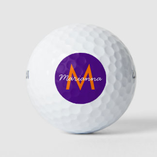 Pelotas De Golf Purple Crea tu propio monograma personalizado