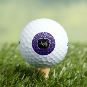 Pelotas De Golf Purpurina morado ultravioleta oscuro brillante Mon