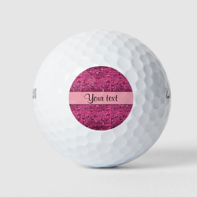 Pelotas De Golf Purpurina Sparkly Pink (Anverso)