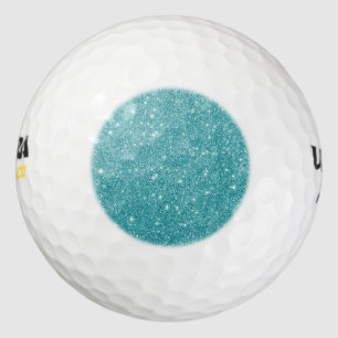 Pelotas De Golf Purpurina verde azulado Sparkles