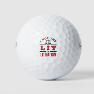 Pelotas De Golf Puse la luz en juicio del litigante de litigante