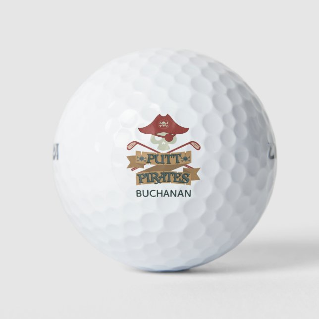 Pelotas De Golf Putt Pirates Golf Hobby Sports Personalizada (Anverso)