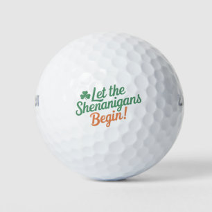 Pelotas De Golf Que Comiencen Las Travesuras Divertidas Irlandesas