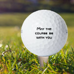 Pelotas De Golf Que el curso esté con tu gracia<br><div class="desc">Este diseño se creó a través del arte digital. Puede ser personalizado en el área de proporcionar o personalizar eligiendo la opción de pulsar para personalizar y cambiando el nombre, las iniciales o las palabras. También puede cambiar el color y estilo del texto o eliminar el texto para un diseño...</div>