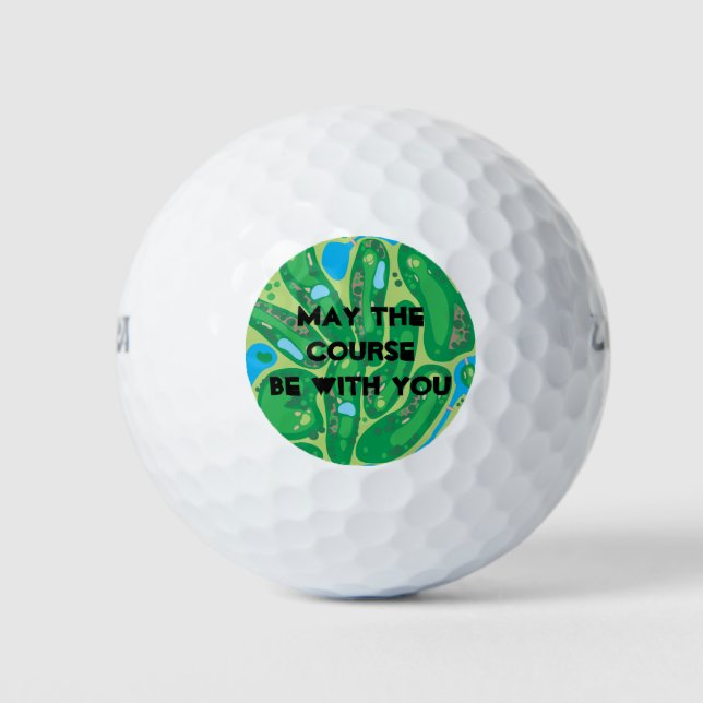Pelotas De Golf Que el curso esté con usted (Anverso)