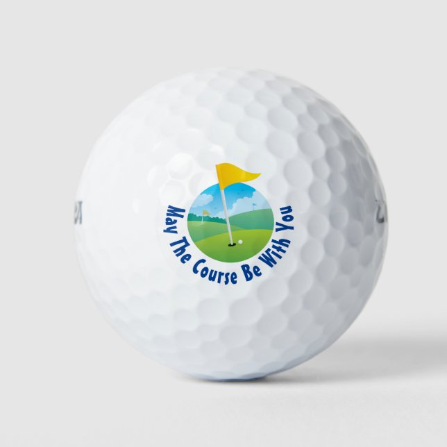 Pelotas De Golf Que el curso sea con (Anverso)