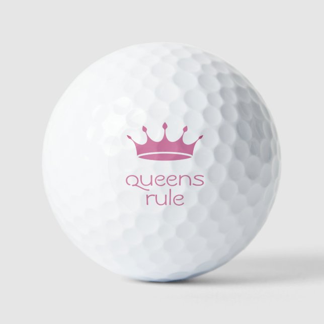 Pelotas De Golf Queens Rule Pink Crown  (Anverso)