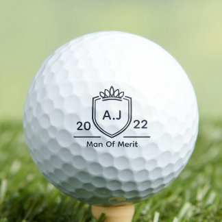 Pelotas De Golf Querido Monograma Inicial Nombre Año Hombre de Mér