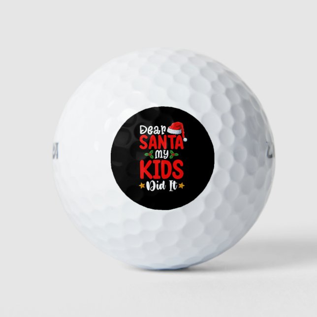 Pelotas De Golf Querido Papá Noel Mis Hijos Lo Hicieron Navidades  (Anverso)