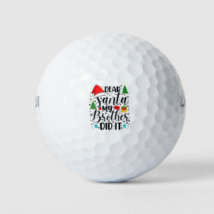 Pelotas De Golf Querido Santa, mi hermano lo hizo - Gracioso grand
