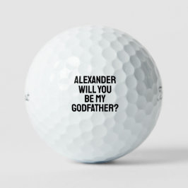 Pelotas De Golf ¿Quieres Ser Mi Padrino Propuesta de Padrino