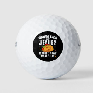 Pelotas De Golf Quiero Taco Sobre Jesús Cinco de Mayo Cristiano