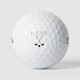Pelotas De Golf 'Quiet Mind, Bold Swing' Inspiring Mindset Gift