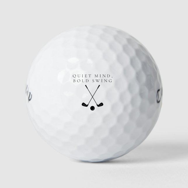 Pelotas De Golf 'Quiet Mind, Bold Swing' Inspiring Mindset Gift  (Anverso)