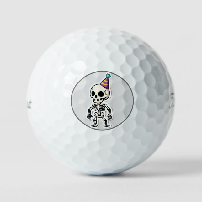 Pelotas De Golf "Quirky Skeleton Design" (Anverso)