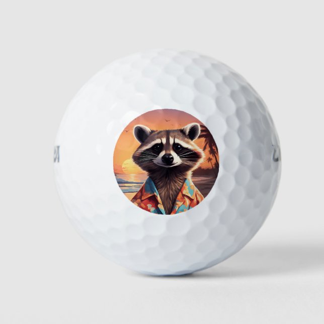 Pelotas De Golf Raccoon Holiday (Anverso)
