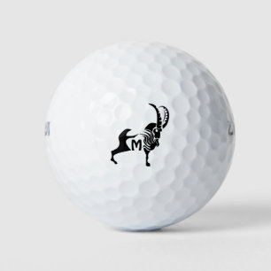Pelotas De Golf Ram de silueta oscura en tinta negra