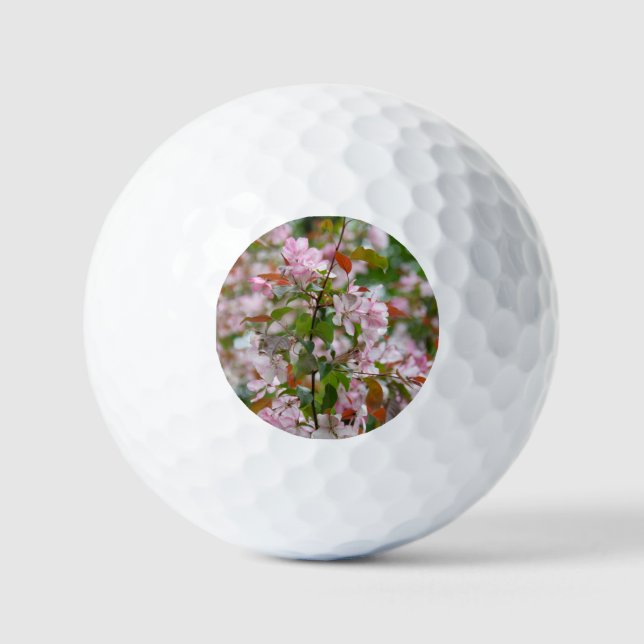 Pelotas De Golf Rama delgada con flores manzana (Anverso)