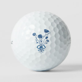 Pelotas De Golf Ramo Floral Con Lazo Azul