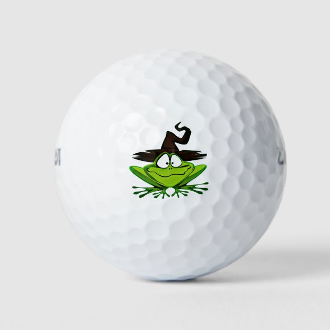 Pelotas De Golf Rana de Halloween (Anverso)