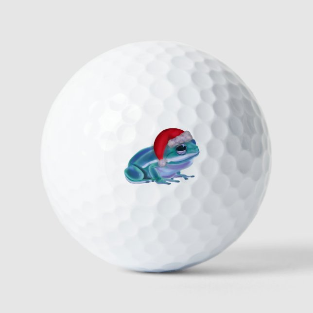 Pelotas De Golf Rana de Navidad (Anverso)