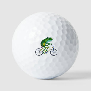 Pelotas De Golf Rana En Bicicleta