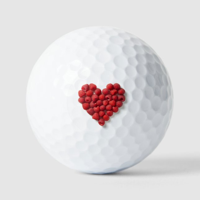 Pelotas De Golf Raspberry Heart (Anverso)
