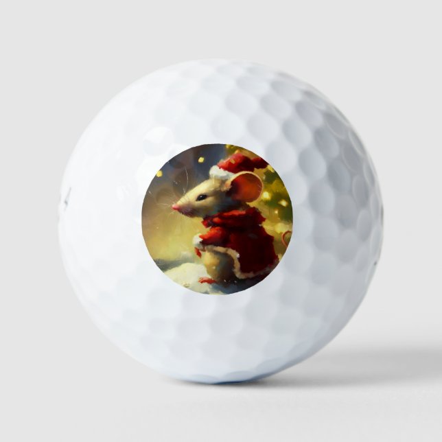 Pelotas De Golf Ratón navidades (4) (Anverso)