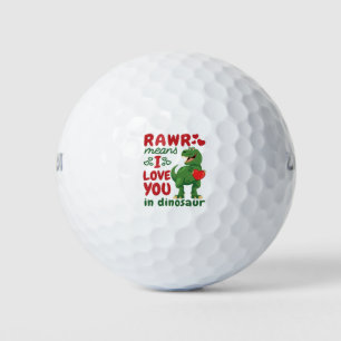 Pelotas De Golf Rawr Significa Que Te Amo En Dinosaurio
