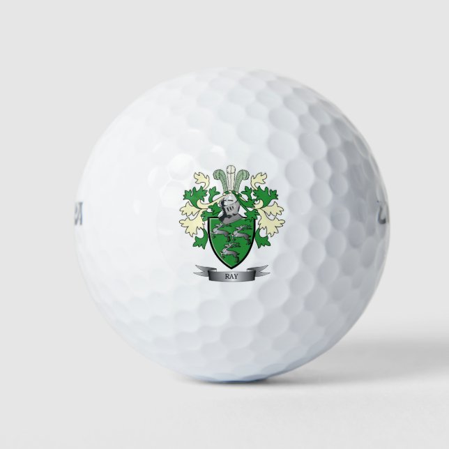Pelotas De Golf Ray Family Crest Coat. (Anverso)
