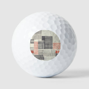 Pelotas De Golf Rayas geométricas dibujadas a mano, patrón ininter