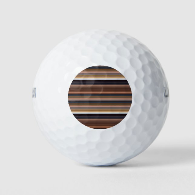 Pelotas De Golf Rayas marrones azules cortas (Anverso)