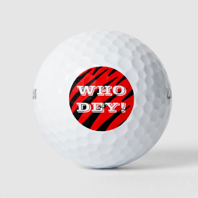 PELOTAS DE GOLF RAYAS NARANJAS Y NEGRAS  (Anverso)