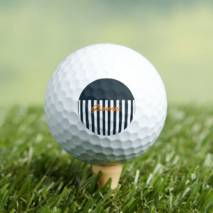 Pelotas De Golf Rayas Navy   El Monograma del Caballero Moderno