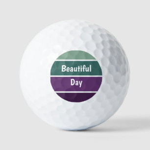 Pelotas De Golf Rayas Verdes Y Púrpura