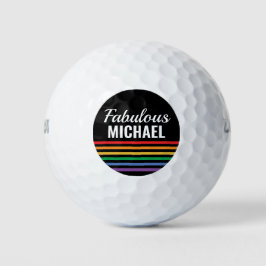 Pelotas De Golf Rayos de arcoiris personalizados Personalizado LGB