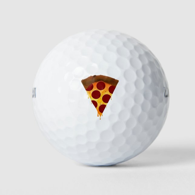 Pelotas De Golf rebanada de pizza de pepperoni con fusión (Anverso)