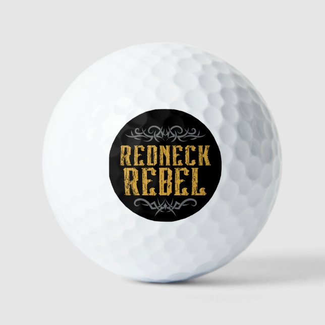 Pelotas De Golf Rebelde de Redneck (Anverso)