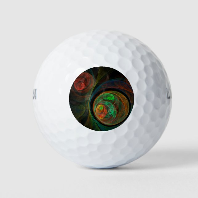Pelotas De Golf Reborn Green Abstract Art (Anverso)