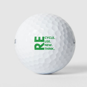 Pelotas De Golf Reciclar Reutilizar Renovar Repensar Día de la Tie