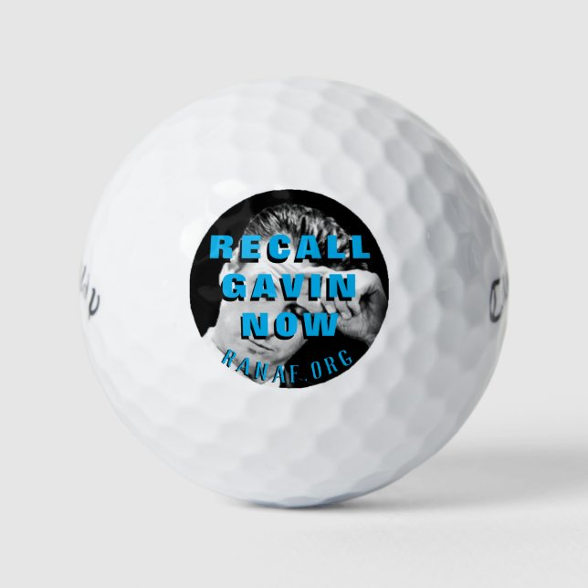 PELOTAS DE GOLF RECUERDA A NEWSOM NOW GOLF BALS (Anverso)