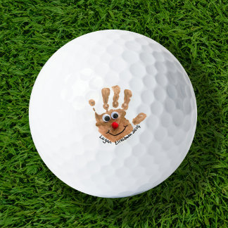 Pelotas De Golf Recuerdo de arte de huella de mano personalizado p