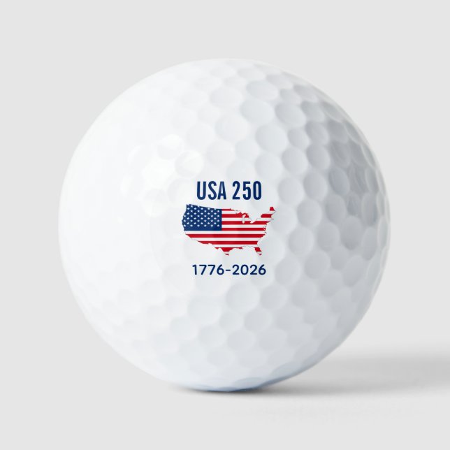 Pelotas De Golf Recuerdo del Semiquincentenario de EE. UU. 250 (Anverso)