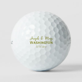 Pelotas De Golf Recuerdos de boda personalizados con aceitunas Nom