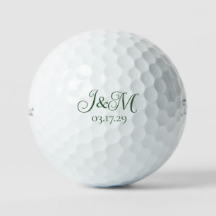 Pelotas De Golf Recuerdos de Boda Personalizados con Iniciales Hun