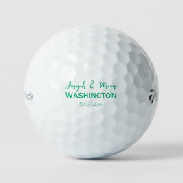 Pelotas De Golf Recuerdos de Boda Personalizados Jade Nombre de la