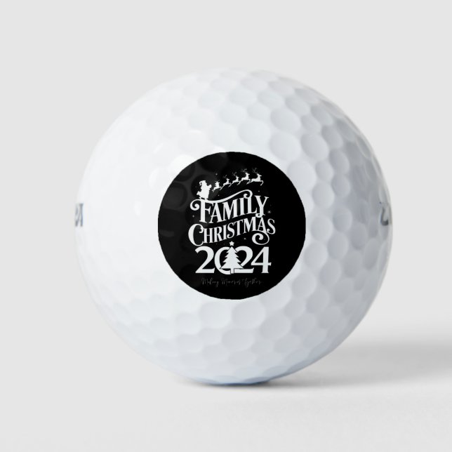 Pelotas De Golf Recuerdos juntos de Navidades familiares 2024 (Anverso)