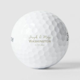 Pelotas De Golf Recuerdos Personalizados de Boda con el Nombre de